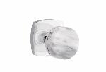 Emtek5316_CCMRKWHSELECT Conical White Marble Knob with Urban Modern Rosette