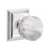 Emtek8161_CCMRKWHSELECT Conical White Marble Knob with Wilshire Rosette