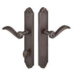 Emtek1141Bronze Tuscany 2 in. x 10-1/2 in. PlatesDoor Configuration-1 American Cylinder Hub Be