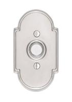 Emtek2408Brass Doorbell Button with No. 8 Rosette