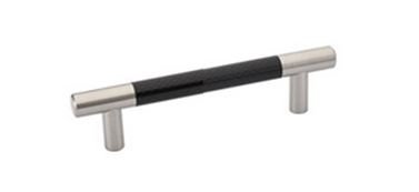Emtek86378Carbon Fiber Bar Pull with Black Grip 4 in. CtC